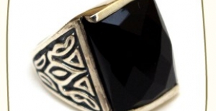 Bague onyx noir